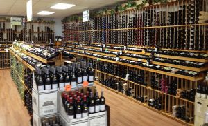 Interior of Portside Liquors store